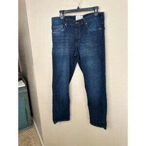 Luke & Dutch Mens Straight Leg Denim Jeans Size 34/30 Dark Wash Comfortable Fit